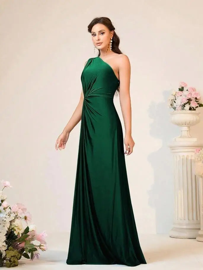 Women's Elegant Backless Evening Gown - European Style Banquet & Gala Dress