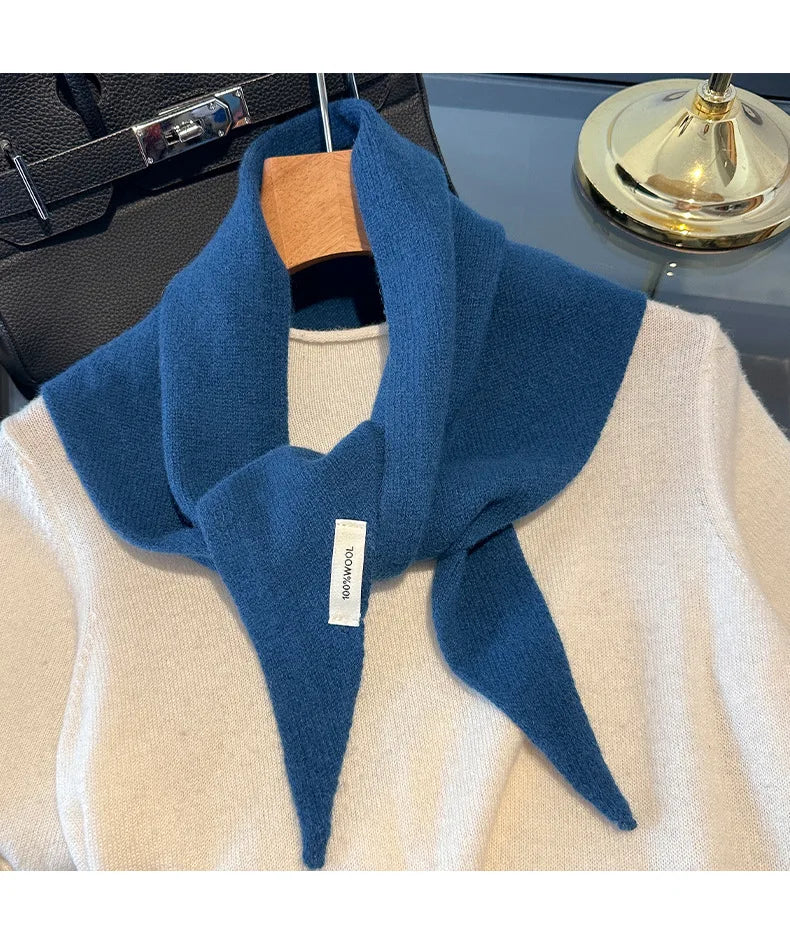 100% Wool Winter Scarf For Women Long Warm Cashmere Scarves Hijab Solid Lady Shawl Wrap Female Pashmina Bandana Head Scarfs New