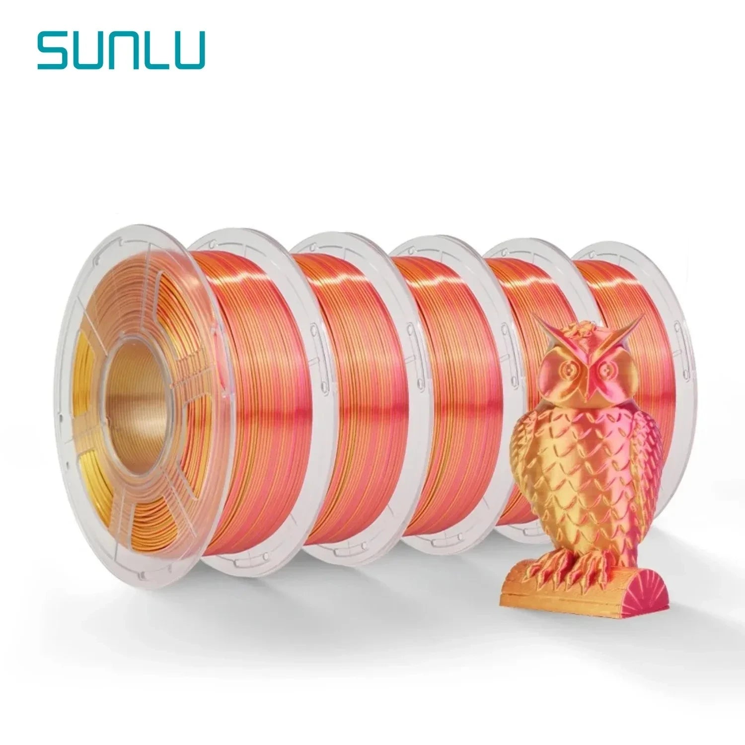SUNLU SILK Dual &Triple Colors  3D Printer Filament 5KG 1kg/roll 1.75mm Dimensional Accuracy +/- 0.02 mm 2.2 LBS (1KG) Fast Ship - trendingshoping.com