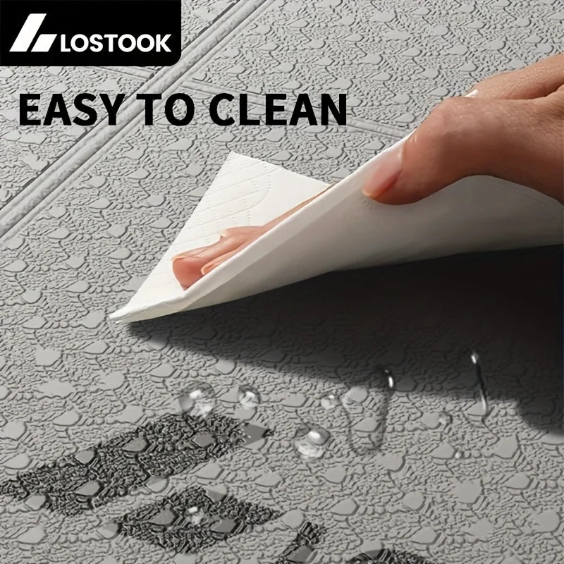 Foldable Yoga Mat Anti Slip Thick Widened Fitness Mat for Home and Outdoor Exercise