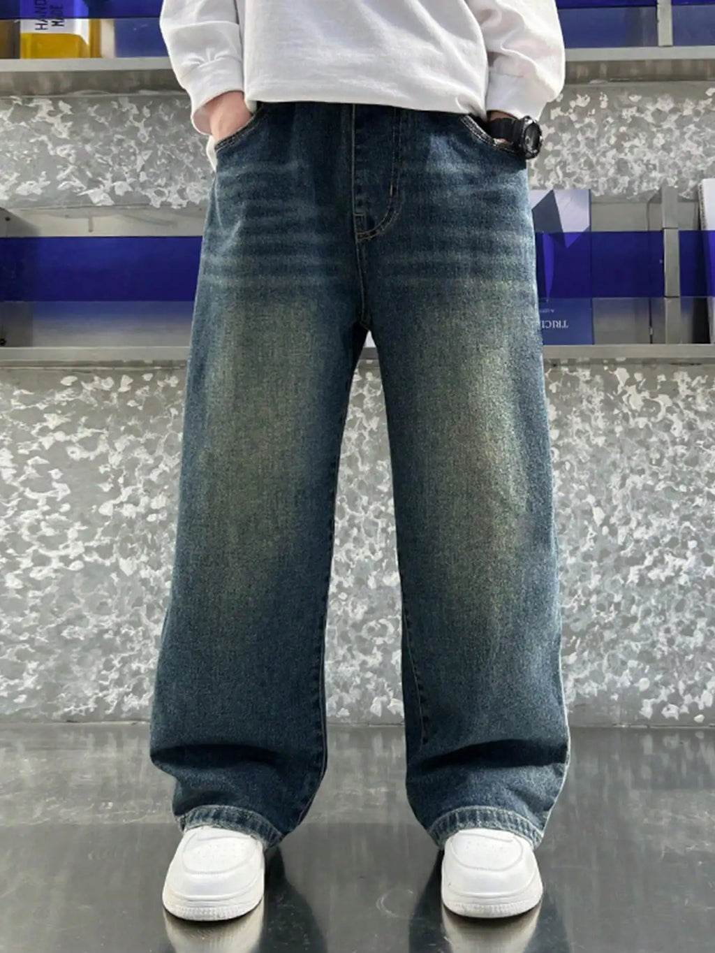 Men's Spring and Autumn Casual Fashion Versatile Jeans