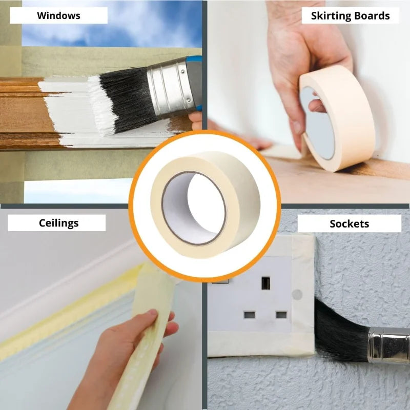3-Pack Masking Tape 2in x 55yd | General Purpose Multi-Surface Tape for Painting & Craft