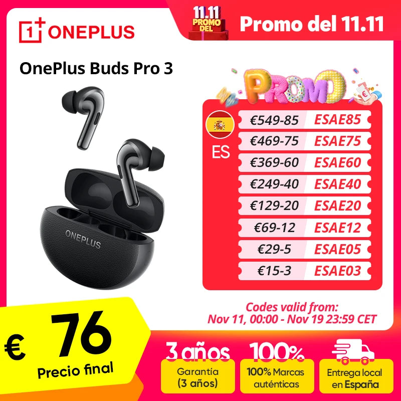 Global Version OnePlus Buds Pro 3 Earphone Up to 50dB Noise Canceling Spatial Audio with Head Tracking Hi-Resolution Audio - trendingshoping.com