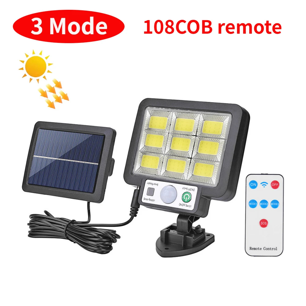 LED Solar Split Wall Lamp 3 Mode Waterproof Motion Sensor Lamp Security Outdoor Street Lighting Solar Lamp for Garden Wall Light - trendingshoping.com