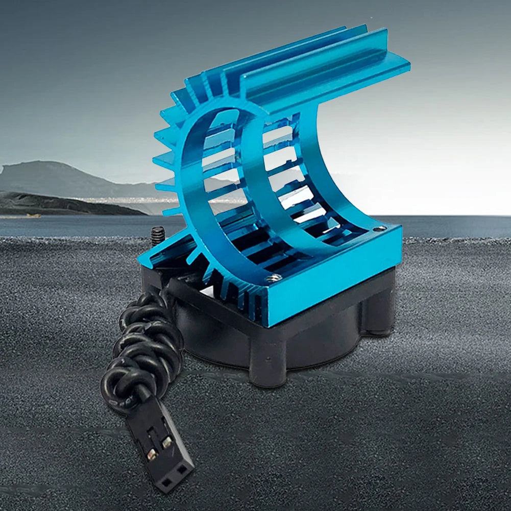 RC 380 390 2838 2845 2847 Brushless Motor RC Motor Fan Aluminum Cover Heat Sink with Cooling Fan for 1/14 1/16 1/18 RC Car - trendingshoping.com