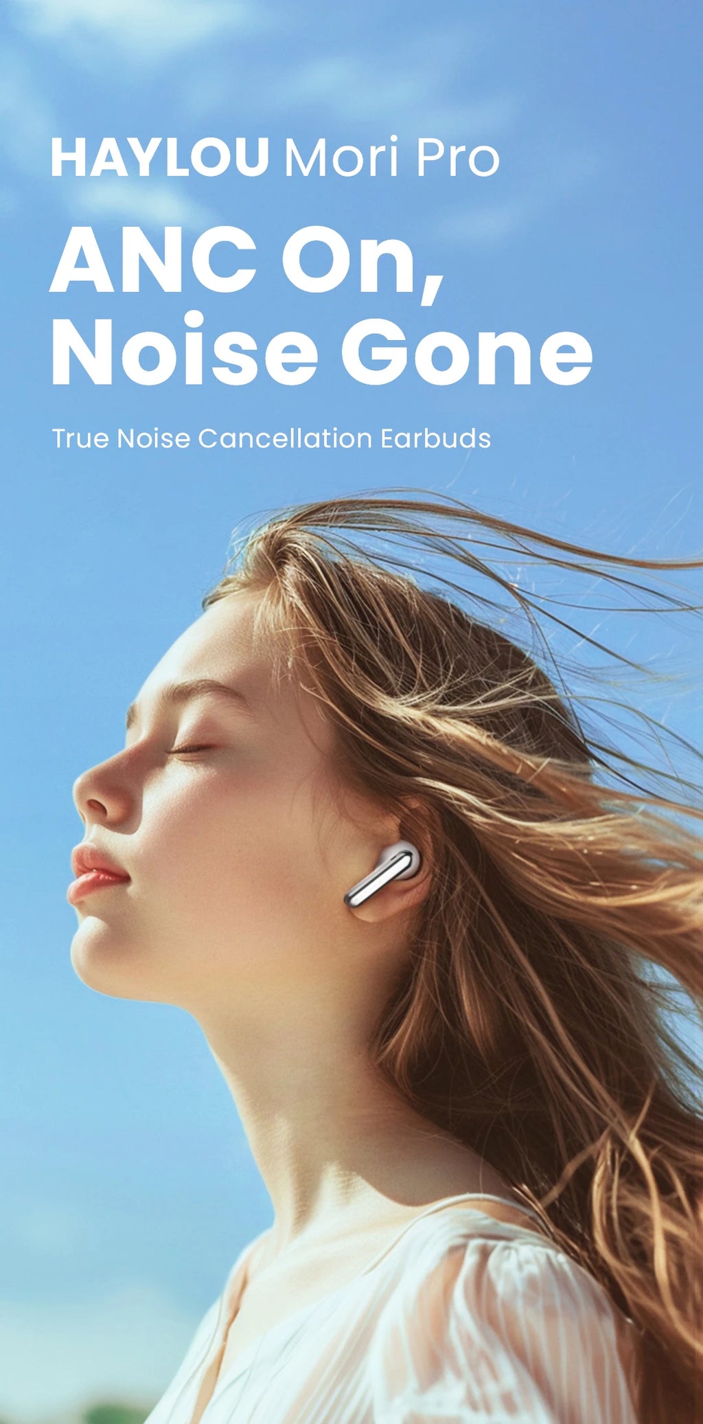 HAYLOU Mori Pro Bluetooth 5.4 Earphones -43dB ANC Active Noise Cancellation Earbuds 6 Mic Wireless Headphones 35H Battery Life - trendingshoping.com