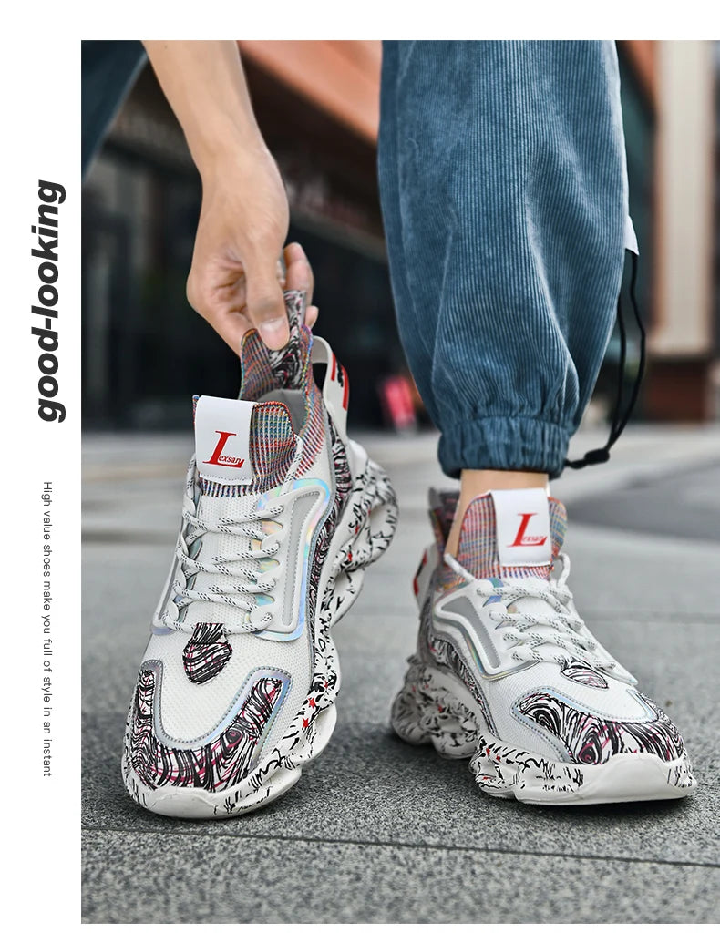 Elite Racer Series - Luxury Breathable Performance Sneakers - Men's Urban Fashion Trainer - SKU-CODE