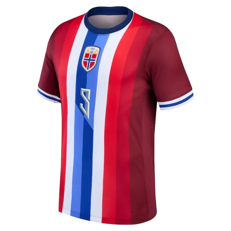 Men’s Norway National Team Erling Haaland Short Sleeve Football Jersey Shirt