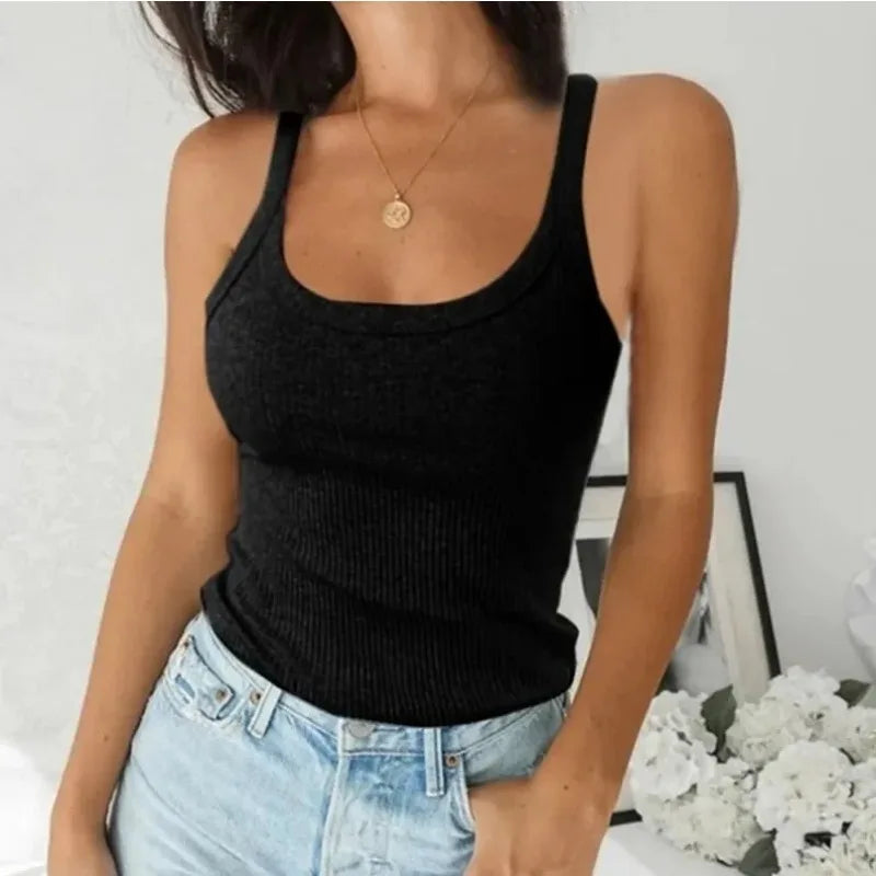 Hot Versatile Sexy Round Neck Solid Top T-Shirt Women Inner Outer Wear Spandex Blend American Retro Style