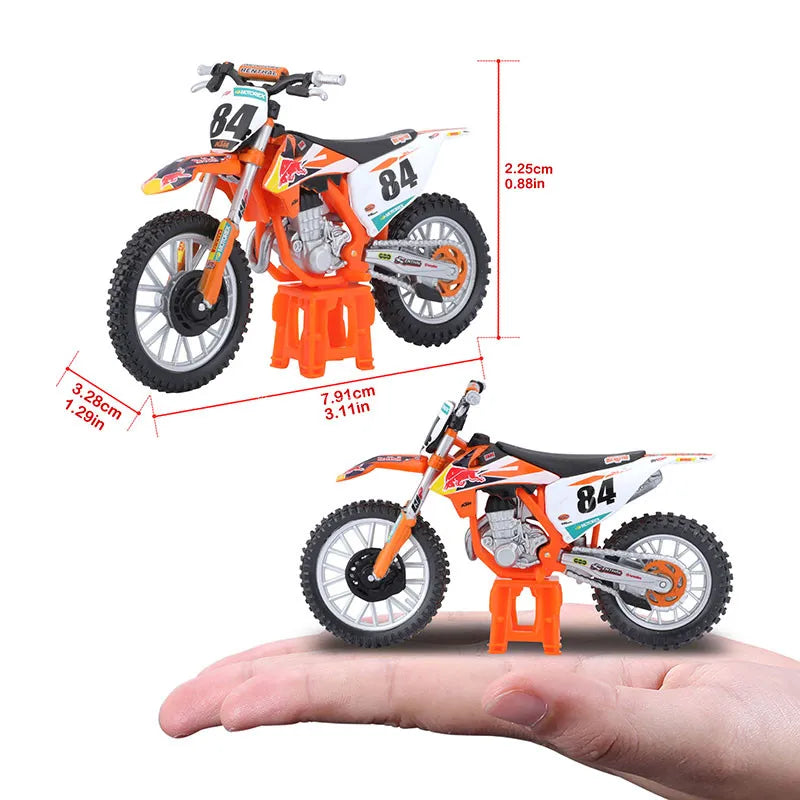 Bburago 1 18 Scale Red Bull KTM 450 Rally 2018 Alloy Die Cast Motorcycle Model Licensed Collectible