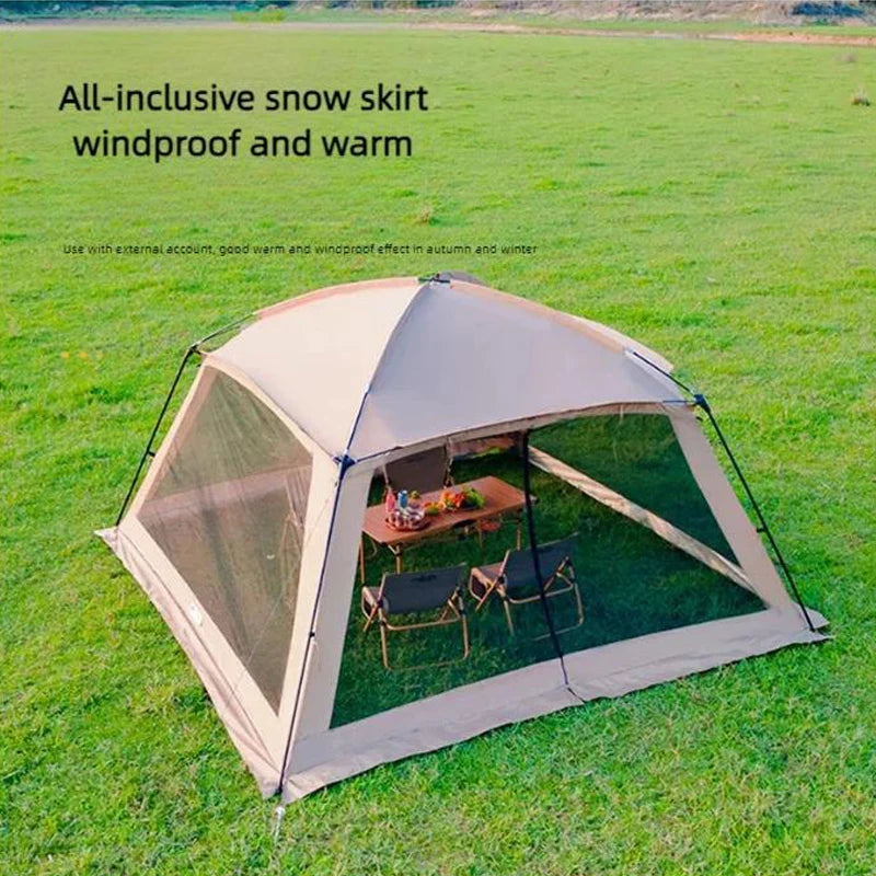 Outdoor Camping Mosquito Net Tent For 6 To 15 Person Rainproof Silver Coated Sunscreen Beach Picnic Sunshade Canopy