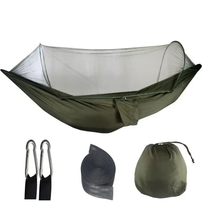 Two Person Outdoor Camping Hammock With Mosquito Net Portable Comfortable Sleeping Tent Bed