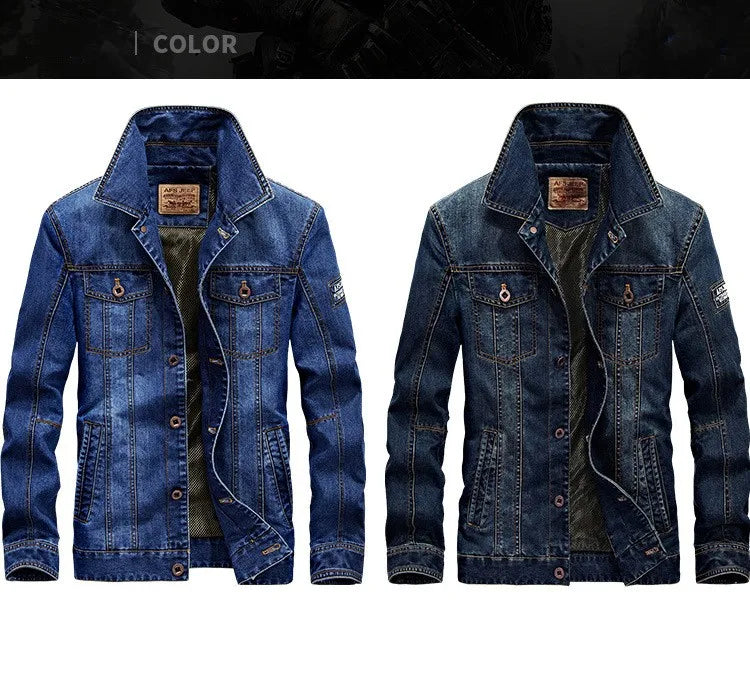 Men’s Denim Jacket Spring Winter Bomber Coat – Casual Fashion Jeans Jacket