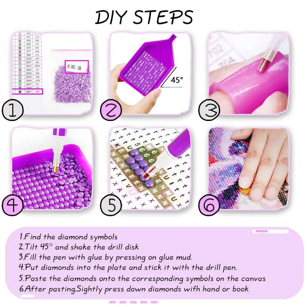 Huacan Christmas Santa Claus 5D Diamond Mosaic Christmas Bird Full Square Round Drill Flower Diamond Painting New Arrivals