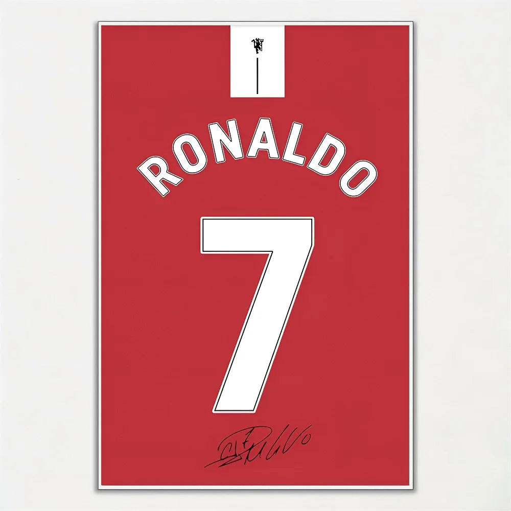 Football Jersey Name Poster Home Living Room Bedroom Bar Cafe Wall Art Decor