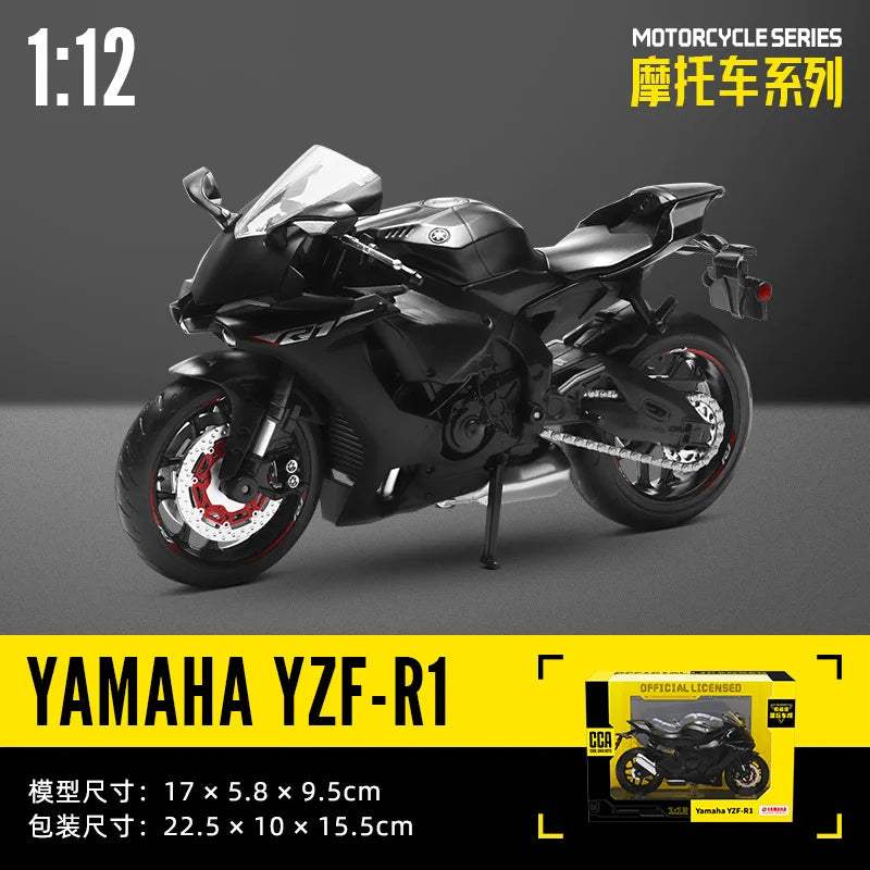 MSZ CCA 1:12 SUZUK GSX-R1000 with base alloy die-cast car motorcycle model, toy gift giving, die-cast static motorcycle model