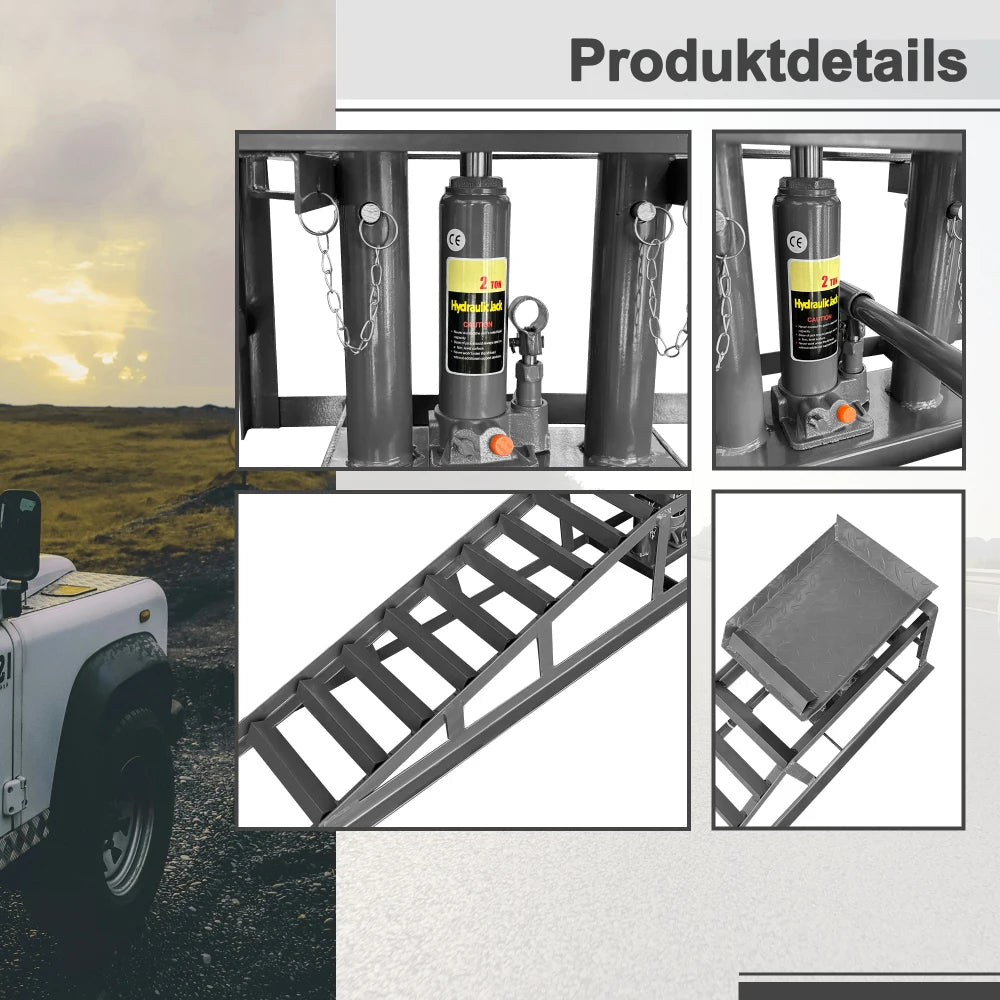 [Shipping within EU in 3-5 days] 2T/3T/5T, 2pcs Car Loading Ramp Height Adjustable Ramp Jack, Loading Ramp Set Lifting Platform - trendingshoping.com