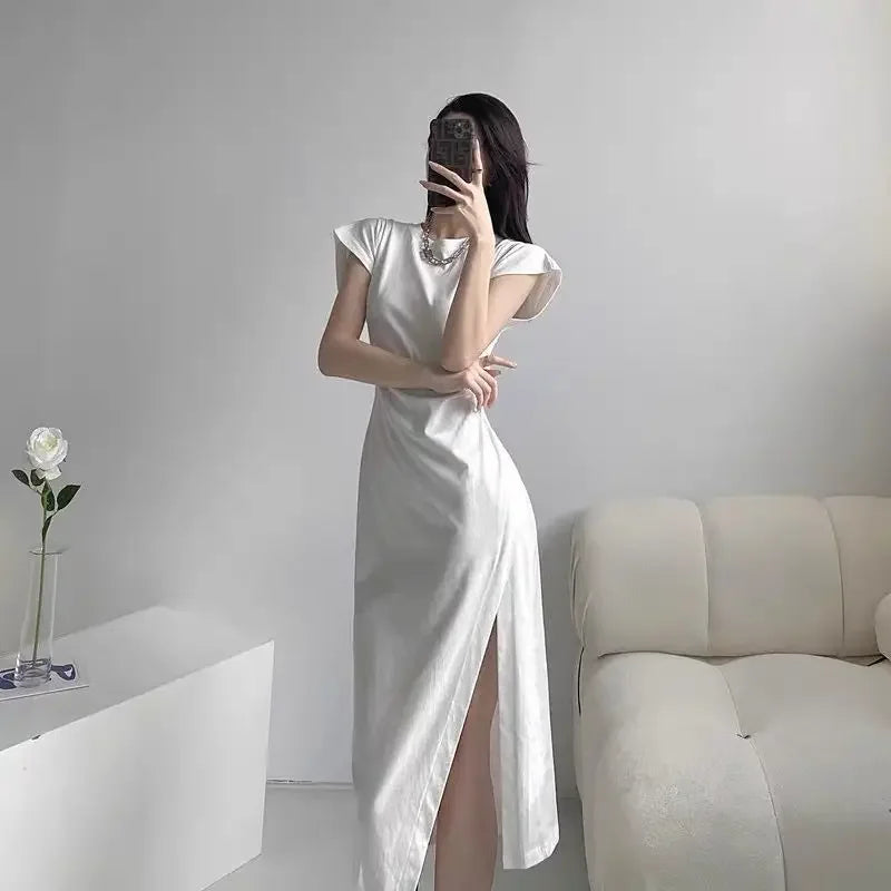 White Dresses for Women 2025 Woman Dress Clothes Midi X New in Chic and Elegant Pretty Cheap Casual Y2k Outfits Harajuku