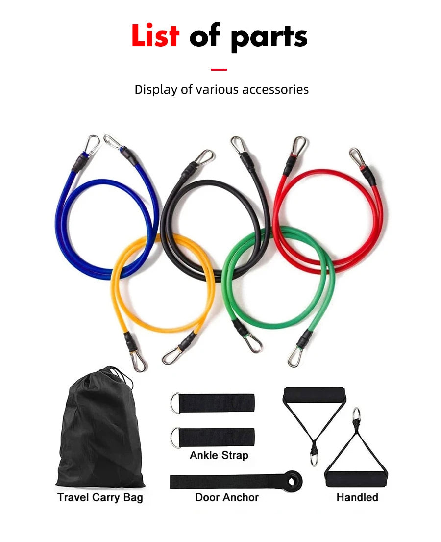 Exercise Resistance Bands Set for Strength Training at Home