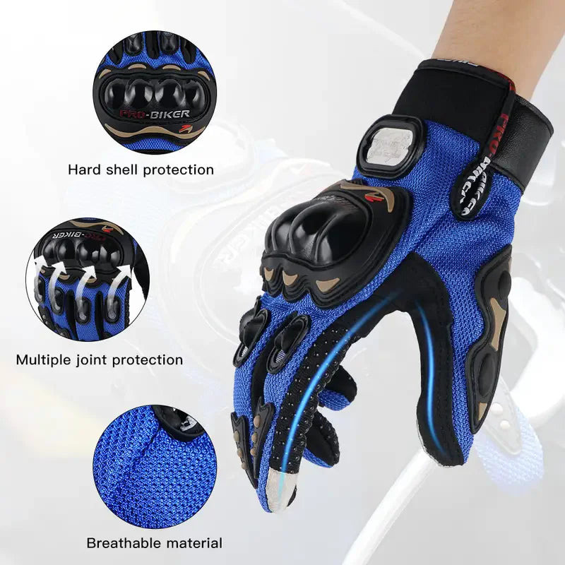 Touch Screen Motorcycle Gloves Breathable Anti Slip Sports Riding Gloves