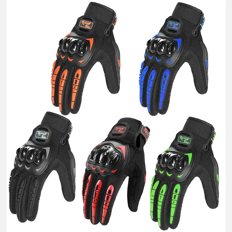 Motorcycle Racing Gloves Men Summer Breathable Motocross Protective Gear with Grip Palm for Moto Cycling Riding
