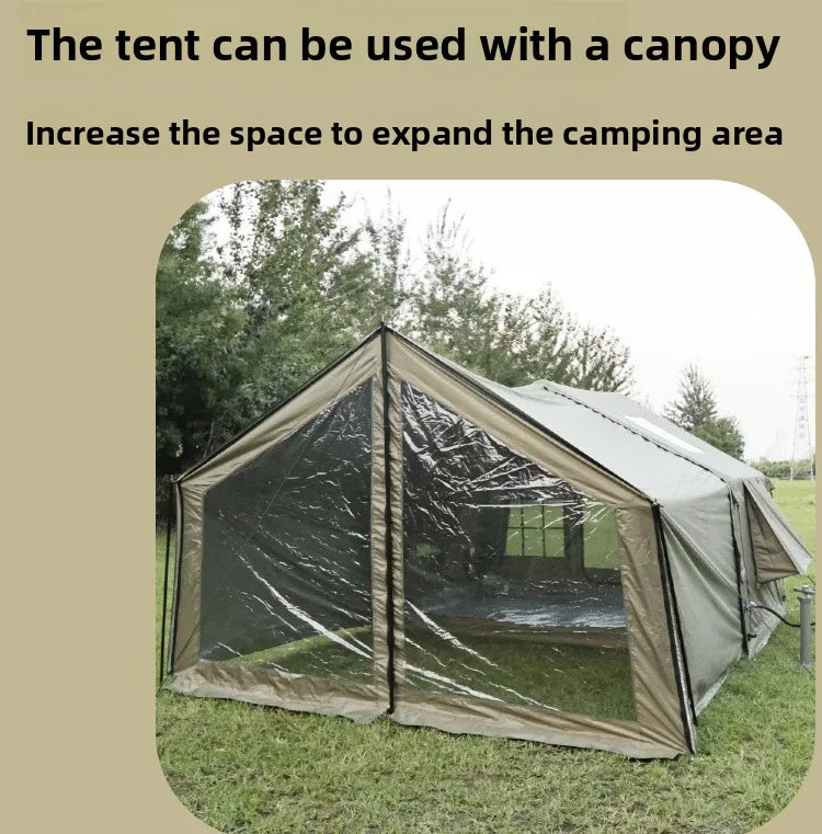 Inflatable Camping Air Tent Portable Outdoor Fabric Large High Quality House Tent 8 Point 2 Square Meters