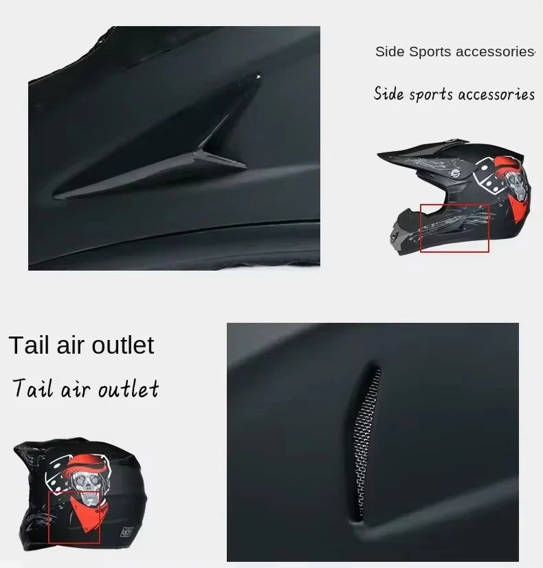 Motorcycle Helmet Youth Kids Child Full Helmet Children Helmets Motocross Casco Moto children Off-road Safety Protection DOT