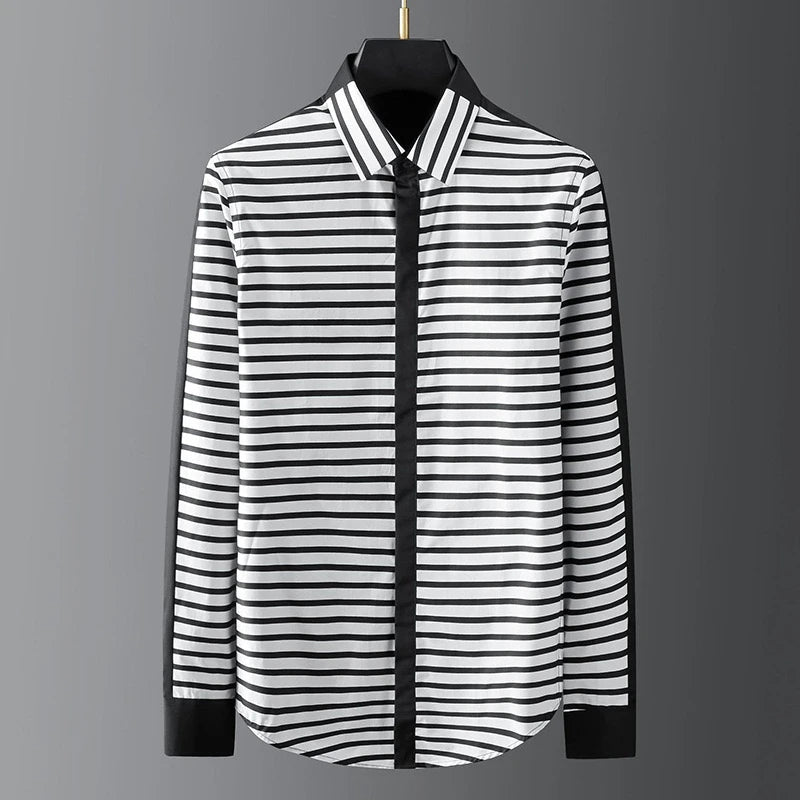 Men's Long-Sleeve 3D Print Fashion Shirt - Soft Fabric Loose Fit Casual Top