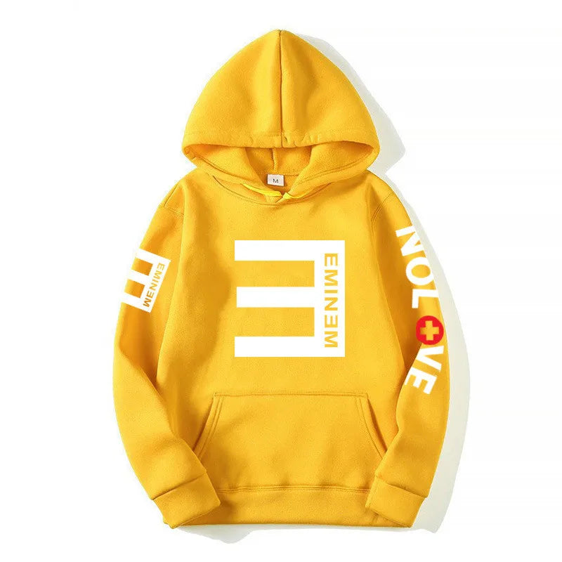 Eminem Music Album Hoodie – World Tour Graphic Oversized Sweatshirt for Men & Women, Hip Hop Streetwear