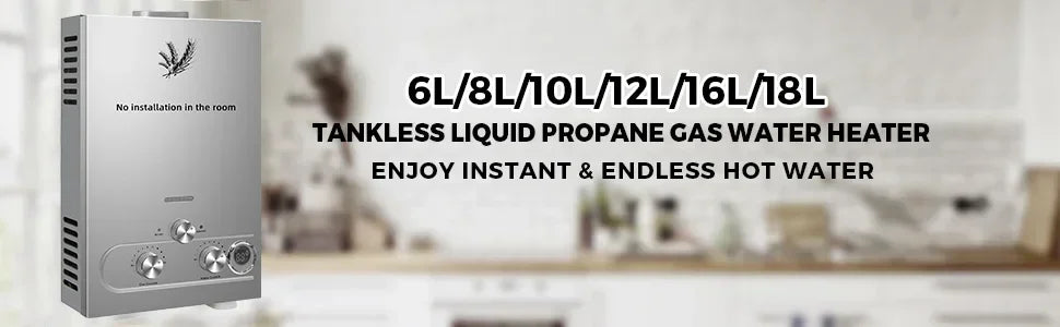 VEVOR LPG liquefied petroleum gas water heater 6L 8L 10L 12L 16L 18L liquefied petroleum gas propane butane water heater - trendingshoping.com
