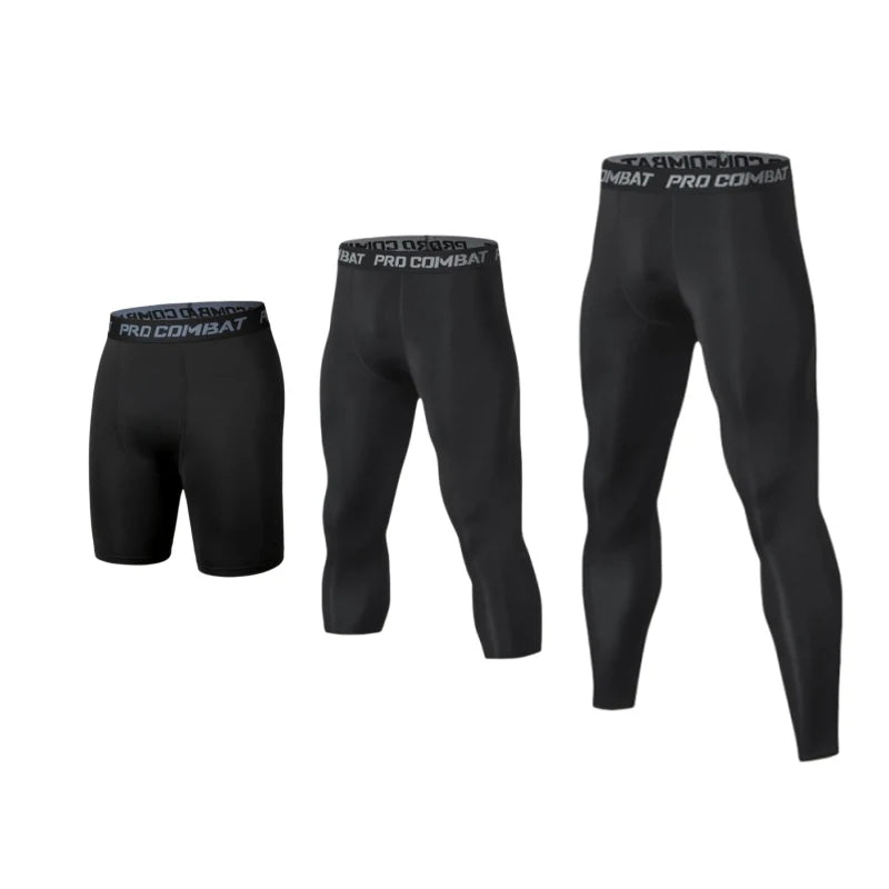 Mens Compression Pants Cool Dry Sports Baselayer Running Workout Athletic Tights