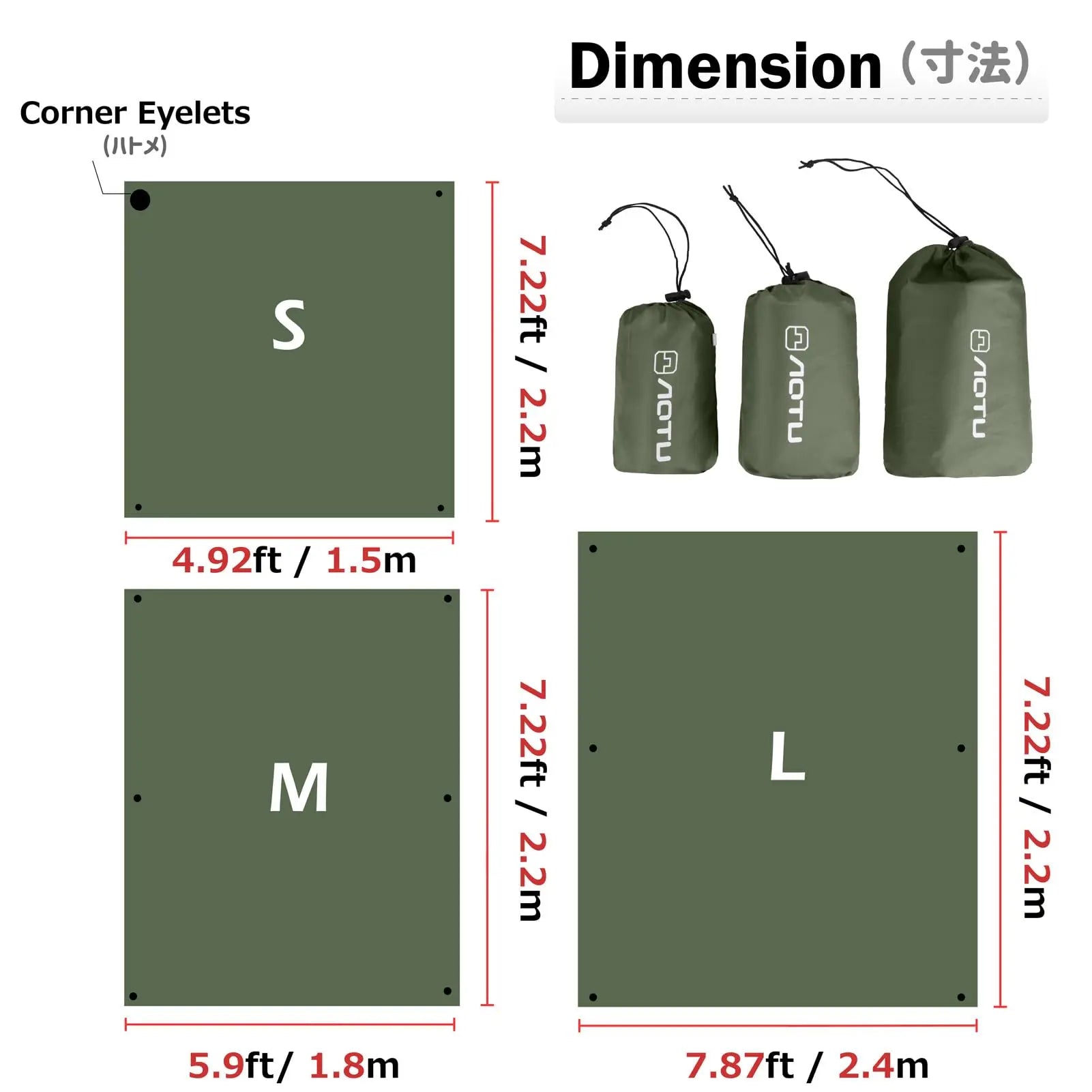 Waterproof Camping Tent Tarp Hammock Rain Fly Footprint Ground Cloth Sunshade Outdoor Beach Picnic Mat