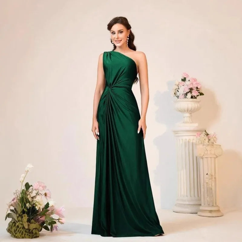 Women's Elegant Backless Evening Gown - European Style Banquet & Gala Dress