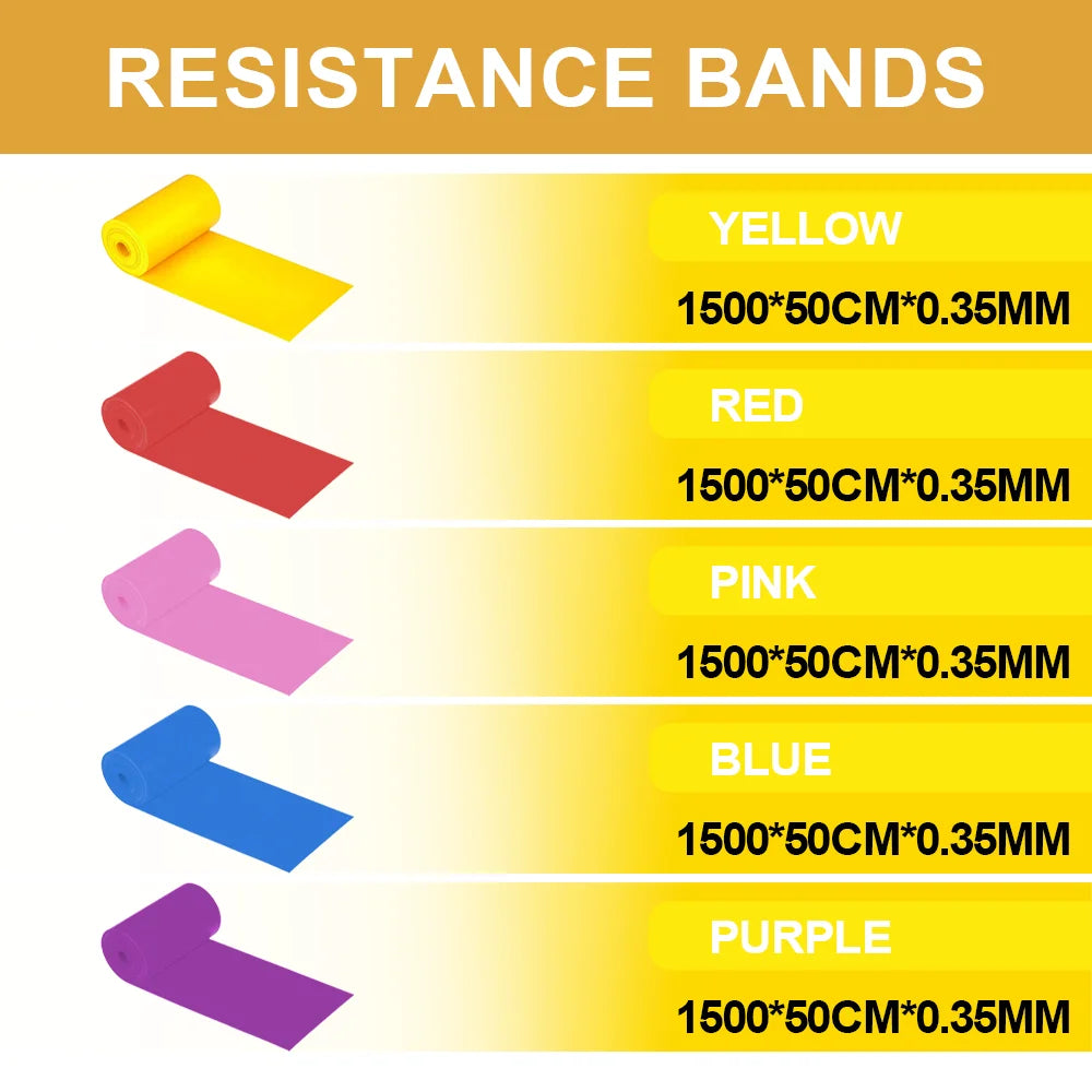 Resistance Bands for Working Out Elastic Exercise Bands Set for Yoga Pilates Rehab and Home Gym