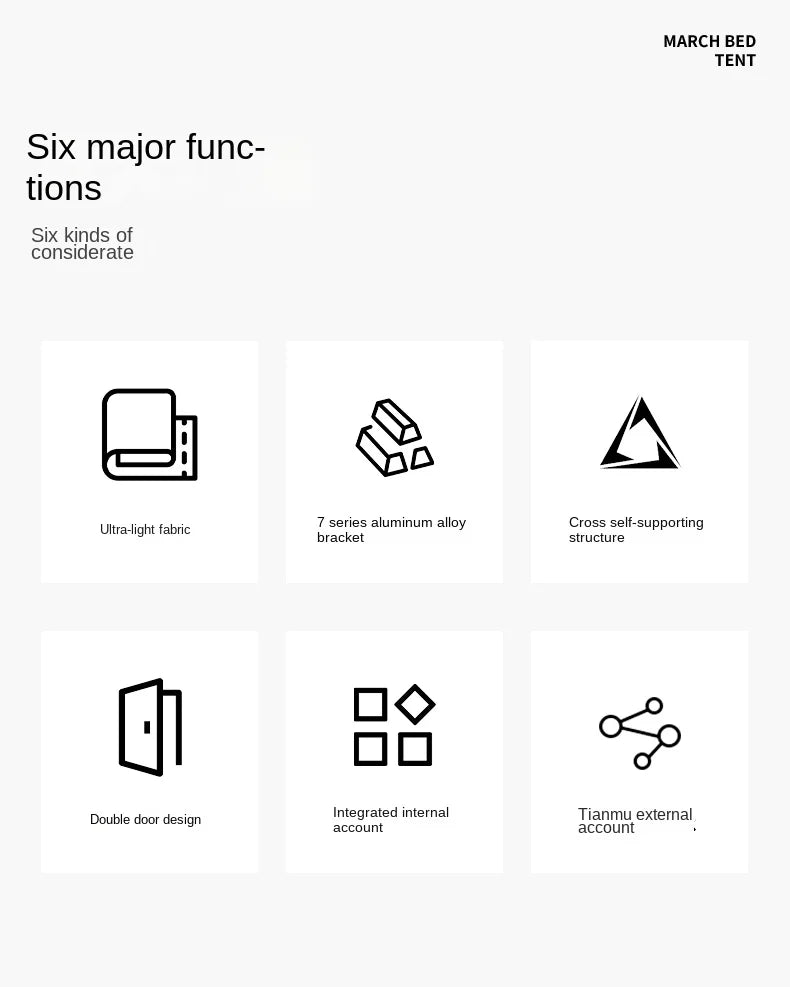 TARKA Camping Bed Inner Tent Insect Prevention Mesh Tent For Summer Hiking One Person Use