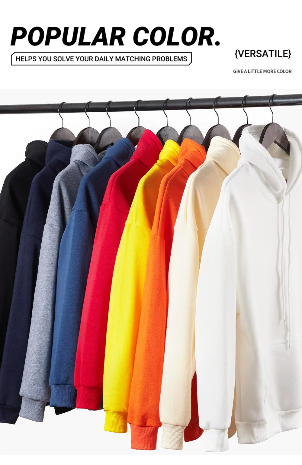 Men's Solid Oversized Fleece Hoodie – Warm Casual Hooded Sweatshirt with Pocket – Autumn/Winter Comfort Fashion Top