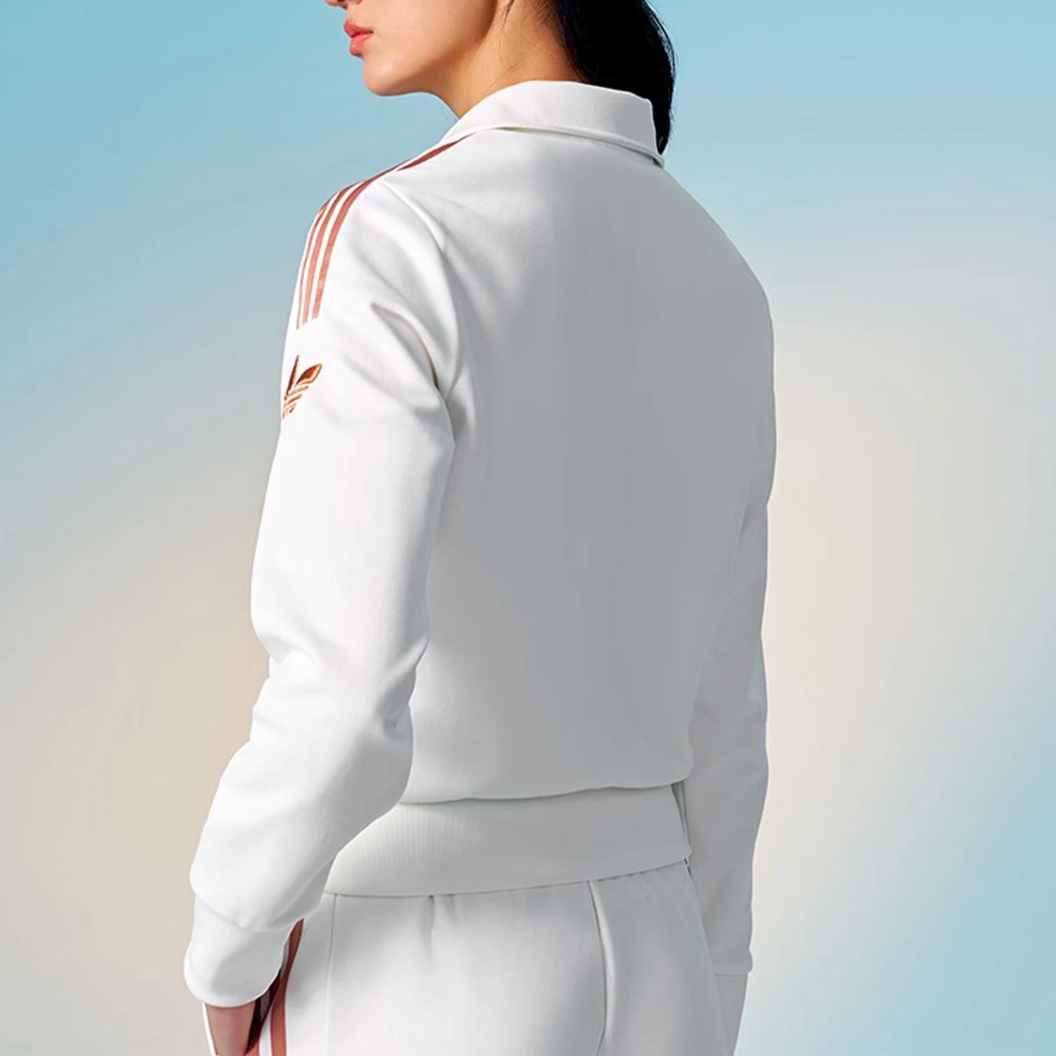 Premium Retro Sportswear Women's Fashion Jacket - Vintage Casual Stand Collar Outerwear - High-End Striped Sleeve Windbreaker JI7538