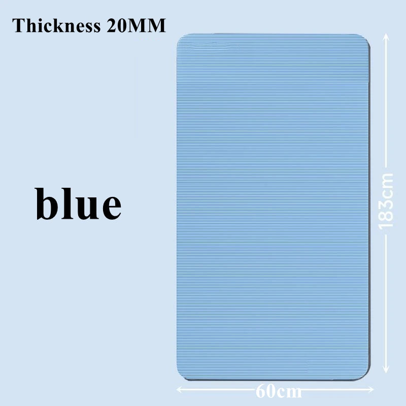 20MM 183x60cm Thick Yoga Mat Anti Slip Sport Fitness Mat for Exercise Yoga Pilates Gymnastics Fitness Equipment