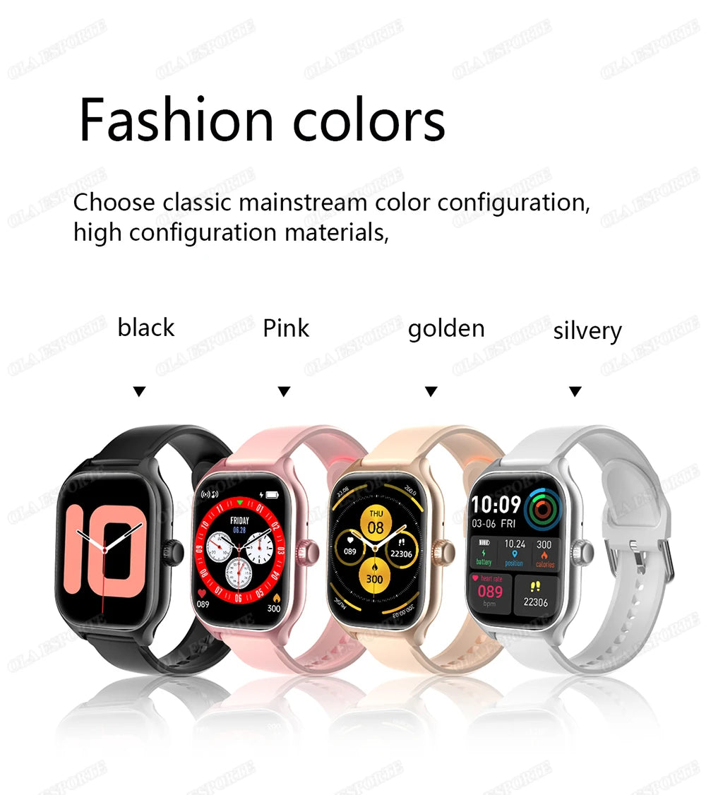 1.83'' Smart Watch for Android & iOS – HD Display, Bluetooth Call, Message Alerts, Music, Sports Modes for Men & Women Gift