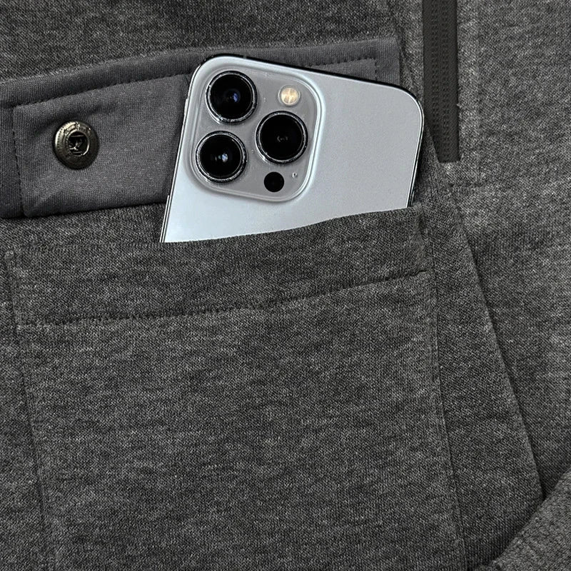 Men's hooded casual, loose-fit hooded fashionable sports hoodie shirt