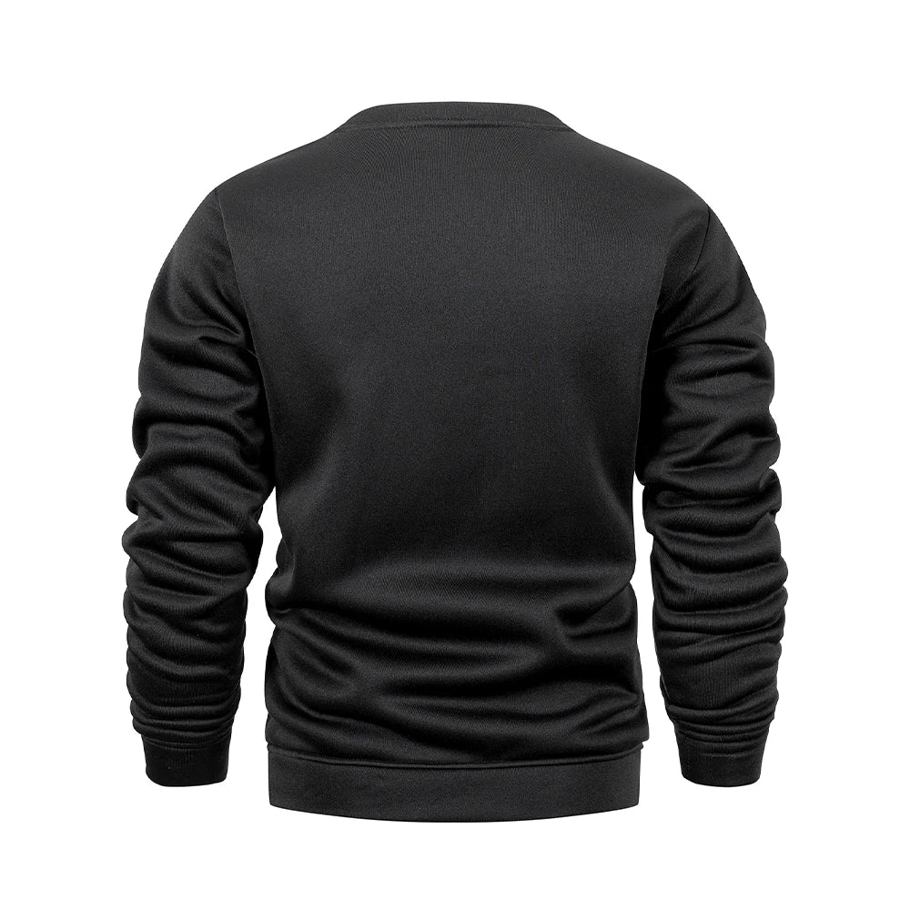 Men’s Long Sleeve Crew Neck Sweater Basic Pullover Autumn Warm Casual Sweatshirt