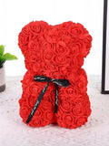Romantic Valentine's Day Creative Eternal Flower Rose Bear Christmas Gift Rose Bear Hug Bear Wedding Flower Decoration Gift - trendingshoping.com