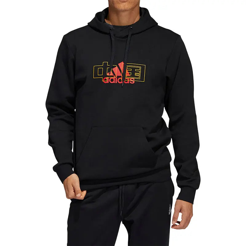 Men's Premium Loose Fit Graphic Hoodie - Cultural Heritage Printed Sport Sweatshirt - HF4671 - Onyx Black