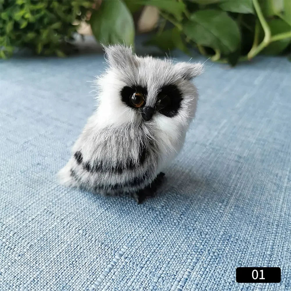 Simulation Owl Ornaments Plush Toys Cute Doll Artificial Fur Toy Christmas Tree Decor Pendant Christmas Gift For Kids Home Decor - trendingshoping.com