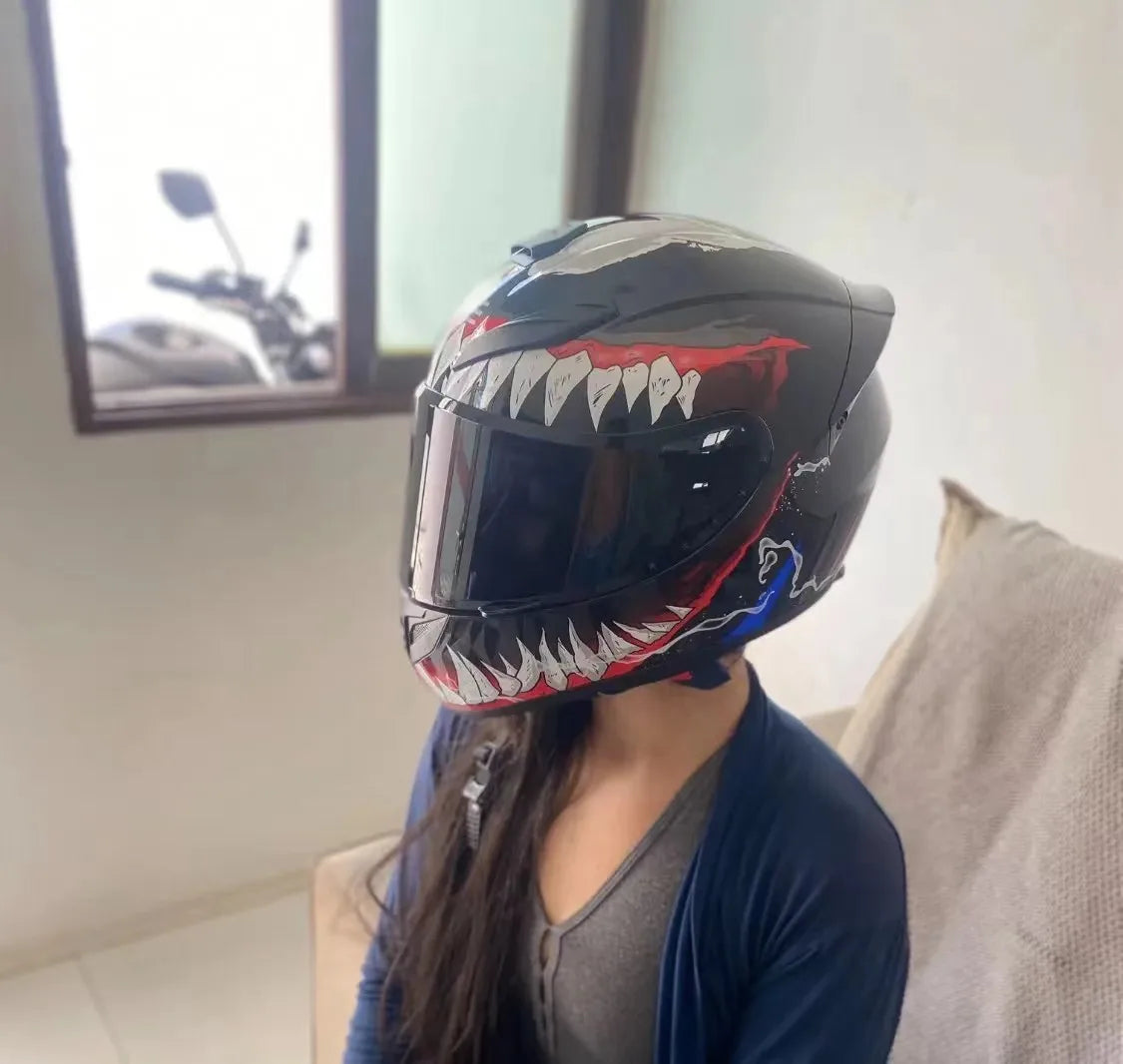 DOT Motorcycle Helmet cruise retro Motocross Full Face Helmet men and women four seasons Helmet riding Helmet Casco Capacete