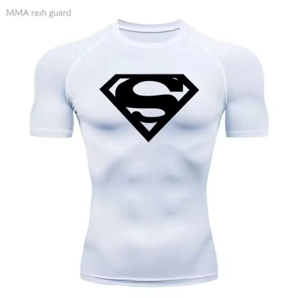 Men’s Short Sleeve Compression Running Tee - Breathable Gym Fitness & Athletic tshirt