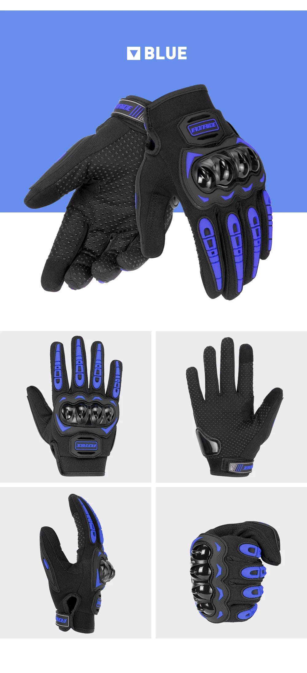 Motorcycle Riding Gloves Full Finger Touch Screen Waterproof Summer Gloves