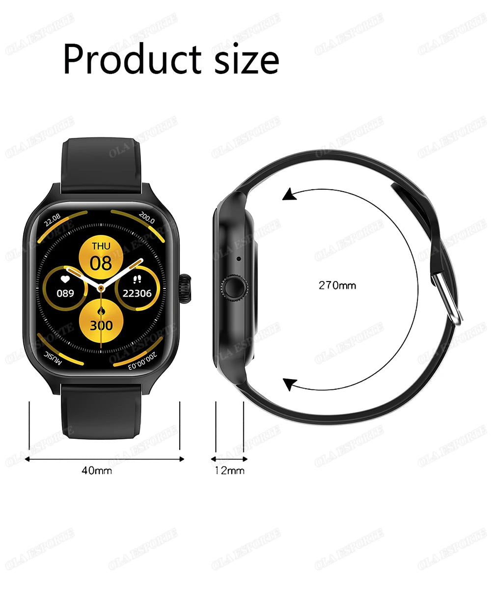 1.83'' Smart Watch for Android & iOS – HD Display, Bluetooth Call, Message Alerts, Music, Sports Modes for Men & Women Gift