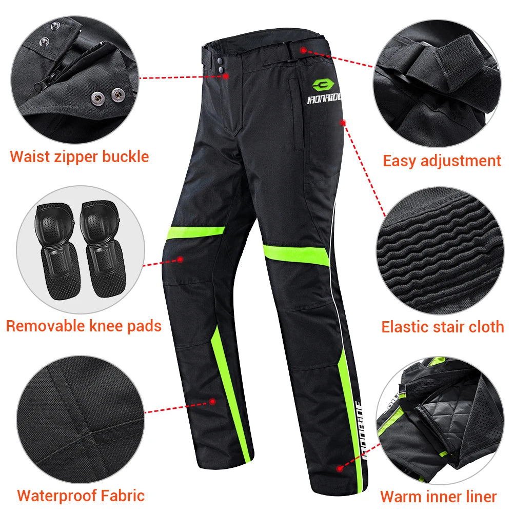 Motocross Jacket and Pants Waterproof Motorcycle Clothes with Protective Moto Jacket Windproof Riding Gear