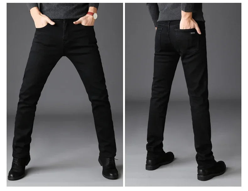 Men Classic Advanced Fashion Brand Jeans Jean Homme Man Soft Stretch Black Biker Masculino Denim Trousers Mens Pants Overalls - trendingshoping.com